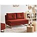 Divano Letto 3 Posti Jerslev Tessuto Rosso - Foto miniatura 1