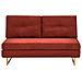 Divano Letto 3 Posti Jerslev Tessuto Rosso - Foto miniatura 2