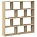 Mensola a Cubo da Muro 12 Scomparti in Truciolato Rovere Sonoma - Foto miniatura 1