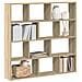 Mensola a Cubo da Muro 12 Scomparti in Truciolato Rovere Sonoma - Foto miniatura 2
