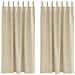 Tende con tende 2 pcs Crema 140 x 175 cm Velluto - Foto miniatura 1