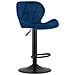Sgabello in velluto WEST - Blu navy per soggiorno, cucina, sala da pranzo - Foto miniatura 1