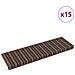 Tappetini per scale autoadesivi 15 pcs Marrone 65 x 21 x 4 cm - Foto miniatura 3