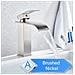 Rubinetto per lavabo da bagno, Blackswan, tipo M297, modello a cascata in nichel, misura 19,3 cm - Foto miniatura 2