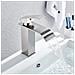 Rubinetto per lavabo da bagno, Blackswan, tipo M297, modello a cascata in nichel, misura 19,3 cm - Foto miniatura 4