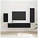 Set mobile TV Montaggio a parete 4 pcs Nero Legno multistrato - Foto miniatura 2