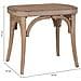 Sgabello In Legno Con Seduta In Rattan 55x37x47h Cm - Foto miniatura 3