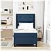 Letto a molle con materasso Blu 80 x 200 cm Tessuto - Foto miniatura 3