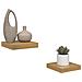 Scaffale da parete 2 pcs Marrone 23 x 23,5 x 4 cm - Foto miniatura 3