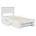 Struttura del letto Bianco 90 x 200 cm Legno multistrato - Foto miniatura 5