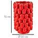 Vaso Strawberry Rosso In Resina A Grappolo Di Fragole 20x32 Cm - Foto miniatura 7