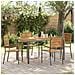 Set da Pranzo per Giardino 5 pcs Grigio e Marrone polyrattan - Foto miniatura 2