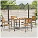 Set da Pranzo per Giardino 5 pcs Grigio e Marrone polyrattan - Foto miniatura 4