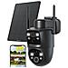 2k Telecamera Wi-fi Esterno Senza Fili Solare Ptz Con Doppio Obiettivo Doppio Pir, Batteria 10000mah, 355°p 90°t, Intelligenza Artificiale, Pannello Solare 6w, Ip66 - Foto miniatura 1