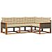 Set di divani da esterno con cuscino 4 pcs Naturale e Beige - Foto miniatura 1