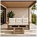 Set Divano da Giardino 4 pz Beige e Bianco Crema polyrattan - Foto miniatura 4