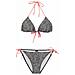 Bikini Donna Elk Triangle S Nero Bianco - Foto miniatura 1
