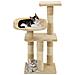 Albero Per Gatti Con Tiragraffi In Sisal 65 Cm Beige - Foto miniatura 2