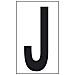 Adesivo Lettera J Abitazioni Uffici Luoghi Pubblici 10cmx5,6cm - Foto miniatura 2