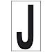 Adesivo Lettera J Abitazioni Uffici Luoghi Pubblici 10cmx5,6cm - Foto miniatura 1