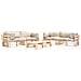 Set Divani Da Giardino Pallet 6pz Con Cuscini Sabbia Legno Fsc - Foto miniatura 1