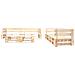 Set Divani Da Giardino Pallet 6pz Con Cuscini Sabbia Legno Fsc - Foto miniatura 4