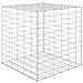 Gabbione Letto Rialzato A Cubo In Filo Di Acciaio 60x60x60 Cm - Foto miniatura 2