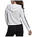 Felpa Da Donna Con Cappuccio Essentials 3-stripes Cropped Bianca Taglia Xl Codice Gm5574 - Foto miniatura 2