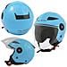 City Casco Jet Moto Doppia Visiera Certificato Ece 22-05 Scooter Azzurro L - Foto miniatura 10