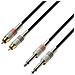 K3 TPC 0100 1m 2 x RCA 2 x 6.35mm TRS Nero, Argento cavo audio - Foto miniatura 1