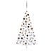 Set Albero Natale Artificiale a Metà LED e Palline Bianco 150cm - Foto miniatura 1