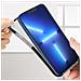 Cover Iphone 13 Pro Silicone Flessibile Sottile Bordo Nero - Foto miniatura 3