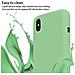 Catena Di Telefoni Cellulari Compatibile Con Apple Iphone X / Xs In Liquid Verde Chiaro - Coperchio Di Protezione In Silicone Con Cordino Regolabile In Lunghezza - Foto miniatura 3