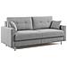 Megan Divano Letto Matrimoniale In Microfibra Smacchiabile T11 Grigio - Foto miniatura 10