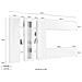 Parete Attrezzata Ivano, Set Salotto Porta Tv, Mobile Soggiorno Con Vetrina E Luce Led, 100% Made In Italy, Cm 320x30h180, Antracite - Foto miniatura 2
