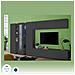 Parete Attrezzata Ivano, Set Salotto Porta Tv, Mobile Soggiorno Con Vetrina E Luce Led, 100% Made In Italy, Cm 320x30h180, Antracite - Foto miniatura 3