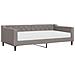 Divano Letto Con Materasso Tortora 100x200 Cm In Tessuto - Foto miniatura 1
