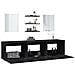 Set Mobili Da Bagno 6 Pz Nero In Legno Multistrato - Foto miniatura 3