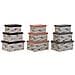Set Di Scatole Per Sistemare Impilabili Dkd Home Decor Marrone Grigio Arancio 40 X 30 X 20 Cm - Foto miniatura 1