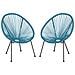 Set Di 2 Sedie Da Giardino Blu Acapulco - Foto miniatura 1