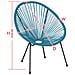 Set Di 2 Sedie Da Giardino Blu Acapulco - Foto miniatura 3