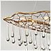 Lampadario Contemporaneo Laguna Acciaio Oro Brunito Vetro 8 Luci E14 - Foto miniatura 2