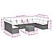 Set Divani da Giardino 11 pz con Cuscini in Polyrattan Nero - Foto miniatura 2
