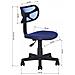 Sedia Girevole 5 Ruote Ufficio Cameretta Scrivania Schienale Ergonomico Blu - Foto miniatura 3