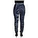 Jeans Skinny In Denim A Vita Alta Floreale Blu - It40-s - Foto miniatura 3