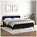 Letto a Molle con Materasso e LED Nero 180x200 cm in Velluto - Foto miniatura 2