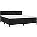 Letto a Molle con Materasso e LED Nero 180x200 cm in Velluto - Foto miniatura 3