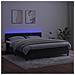 Letto a Molle con Materasso e LED Nero 180x200 cm in Velluto - Foto miniatura 8
