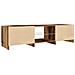 Mobile Porta TV con LED Legno Antico 140x40x35,5 cm Multistrato - Foto miniatura 8