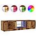 Mobile Porta TV con LED Legno Antico 140x40x35,5 cm Multistrato - Foto miniatura 1